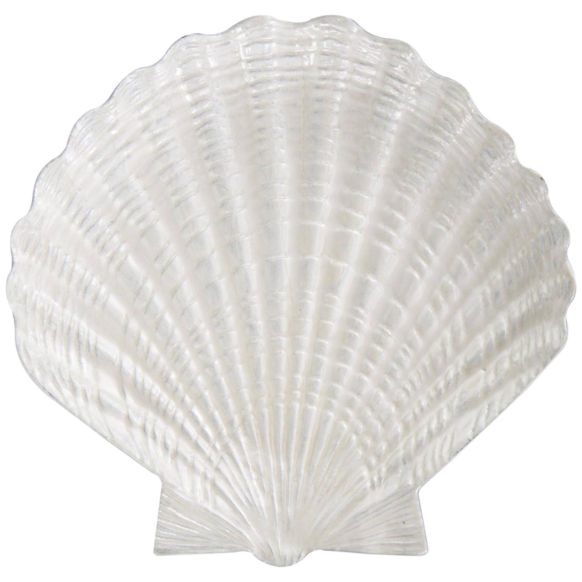 White Shell Metal Bowl Set
